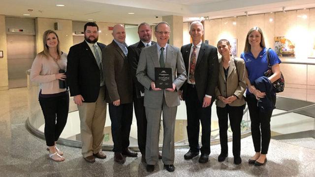 City of Raleigh and Tetra Tech staff celebrate the City’s GSI and LID program ICMA Award of Excellence